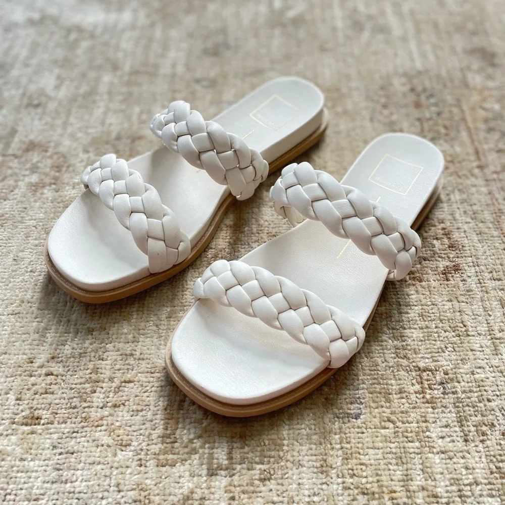 dolce Vida braided flat sandals with foot bed size 8.5. - Picture 3 of 10